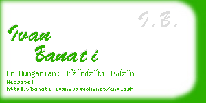 ivan banati business card